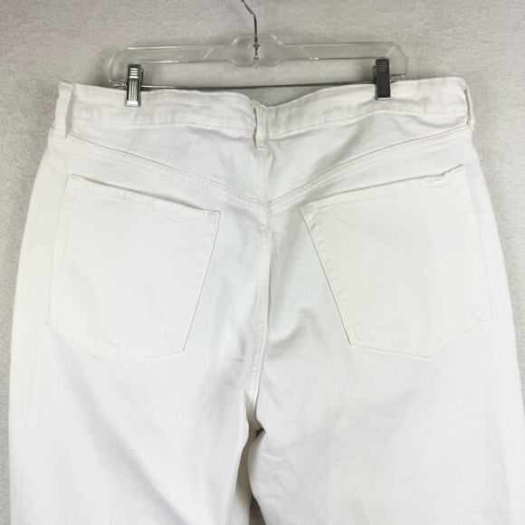 NWT Old Navy High-Waisted OG Loose Ripped White Jeans Calla Lily White Size 18 - Picture 12 of 15